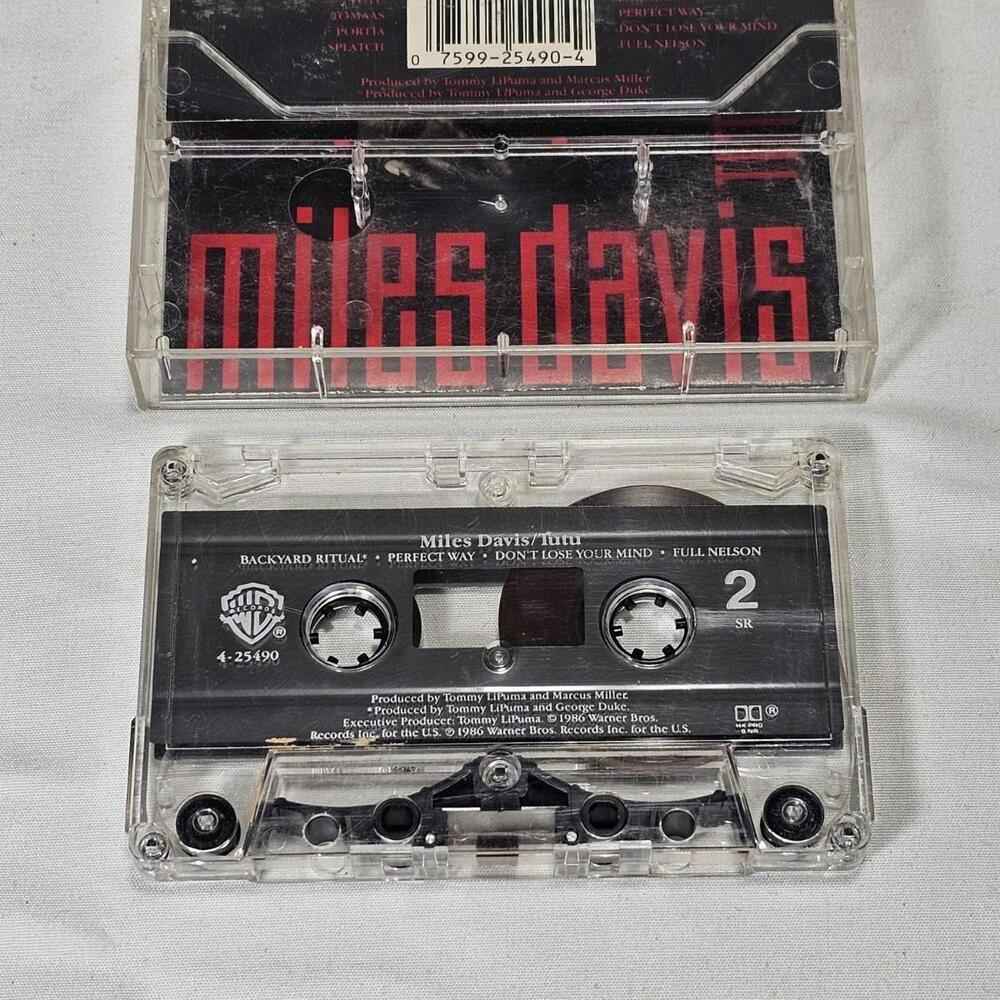 Miles Davis Tutu cassette tape 1986 Warner Bros. Records Jazz Funk Fusion - Picture 2 of 4
